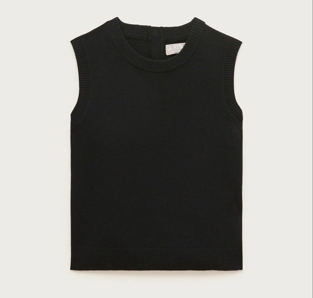 J. Crew Cashmere sweater shell in Black NWT Size Small